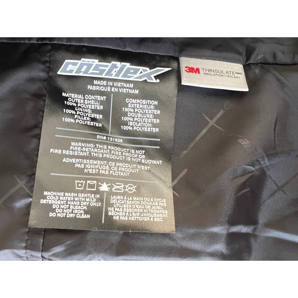 Castle X Code Jacket Mens 4XL Black Charcoal Silver 3M Thinsulate 70-3379X NEW - Picture 7 of 14